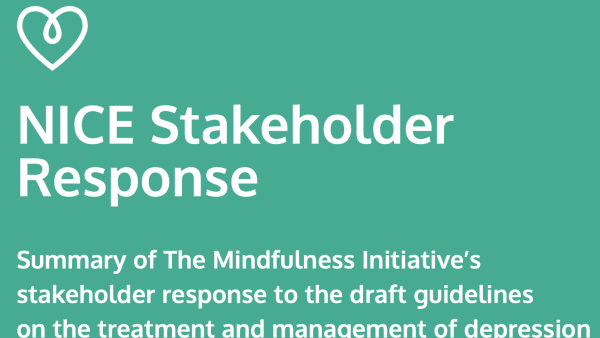 Stakeholder Response to the NICE draft guidelines on depression